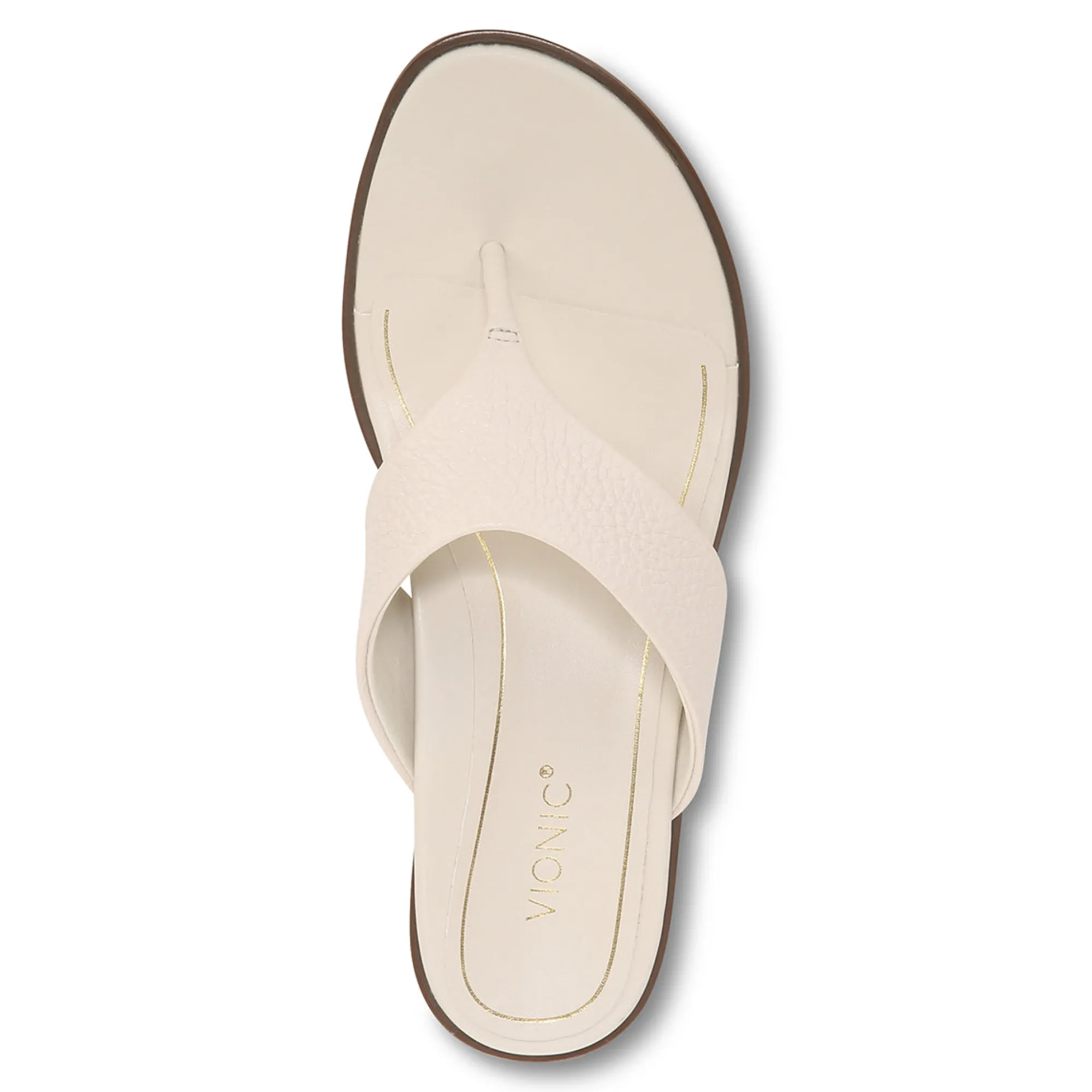 Clearance Vionic Agave Toe Post Sandal Black Leather|Classic Blue|Cream|Gold