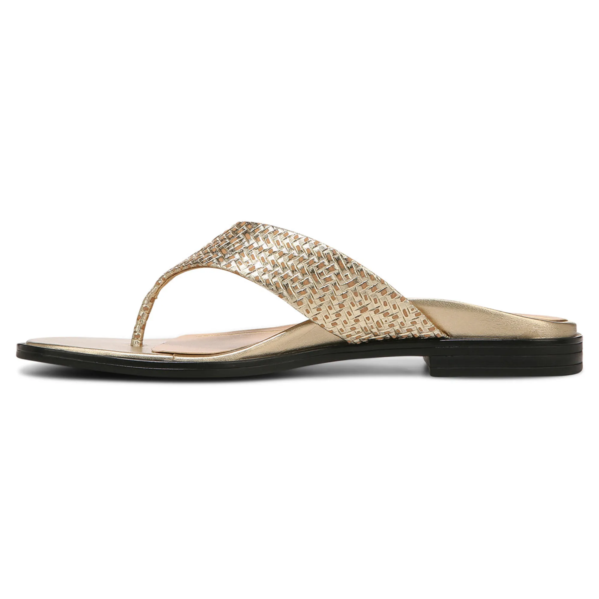 Clearance Vionic Agave Toe Post Sandal Black Leather|Classic Blue|Cream|Gold