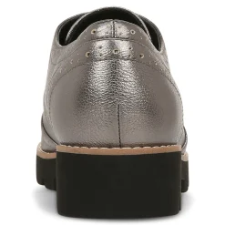 Outlet Vionic Alfina Oxford (Wide) Black Patent|Pewter Metallic