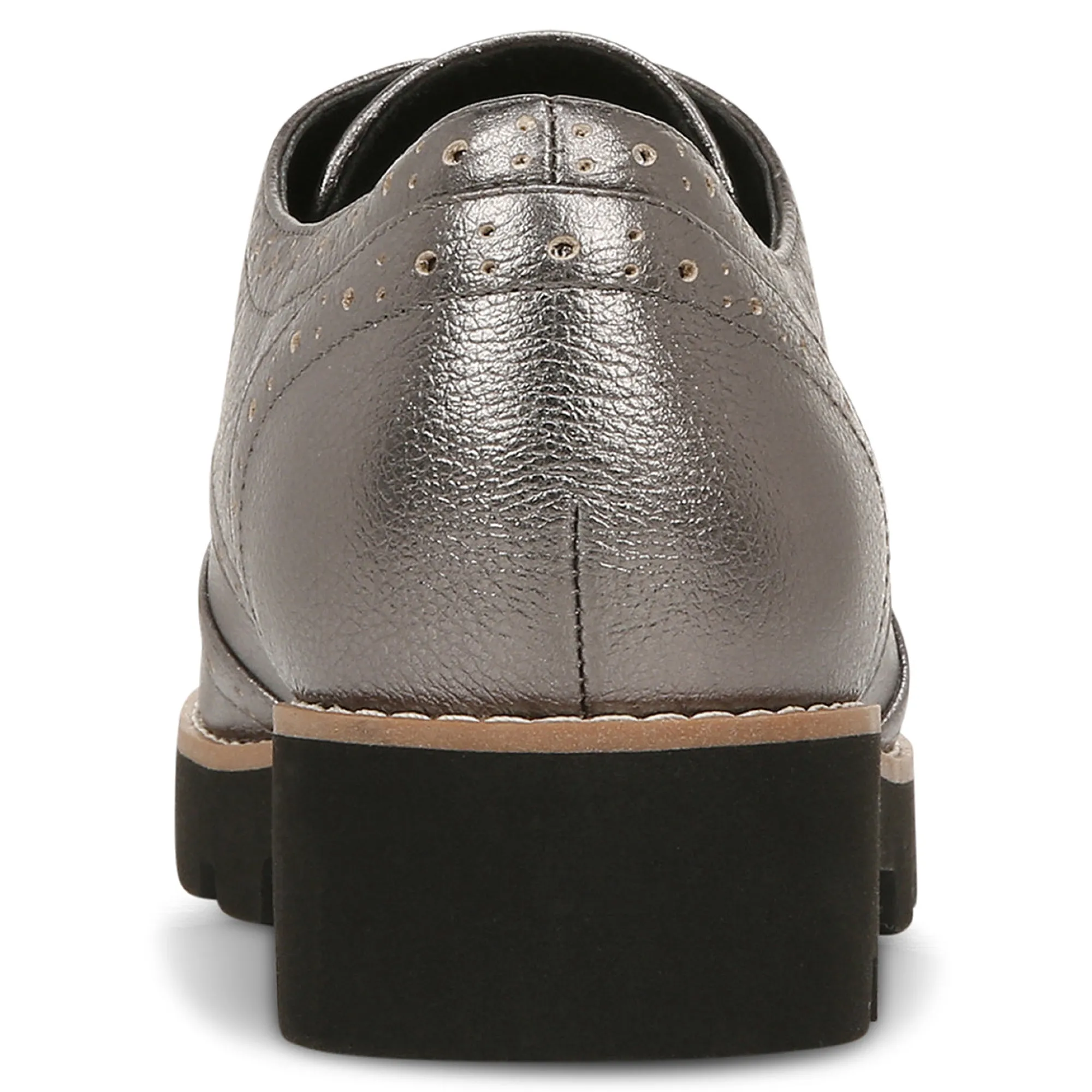 Outlet Vionic Alfina Oxford (Wide) Black Patent|Pewter Metallic