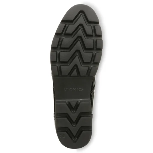 Outlet Vionic Alfina Oxford (Wide) Black Patent|Pewter Metallic