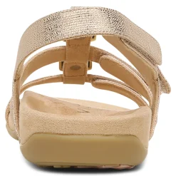 Best Sale Vionic Amber Metallic Adjustable Sandal Black Metallic|Rose Gold|Silver
