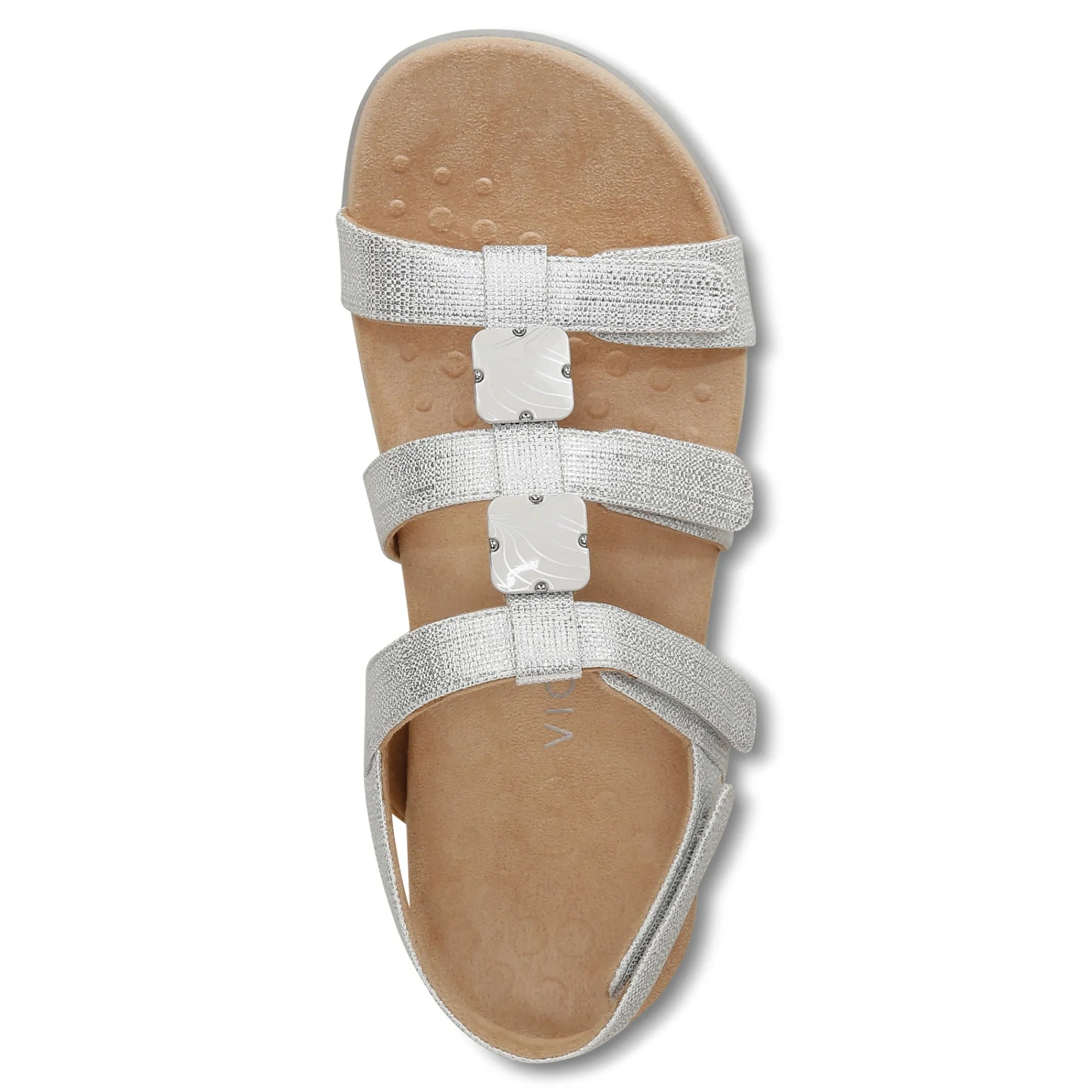 Best Sale Vionic Amber Metallic Adjustable Sandal Black Metallic|Rose Gold|Silver