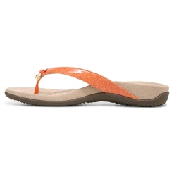 Sale Vionic Bella Toe-Post Sandal Black Patent|Black Print|Gold Cork|Marmalade