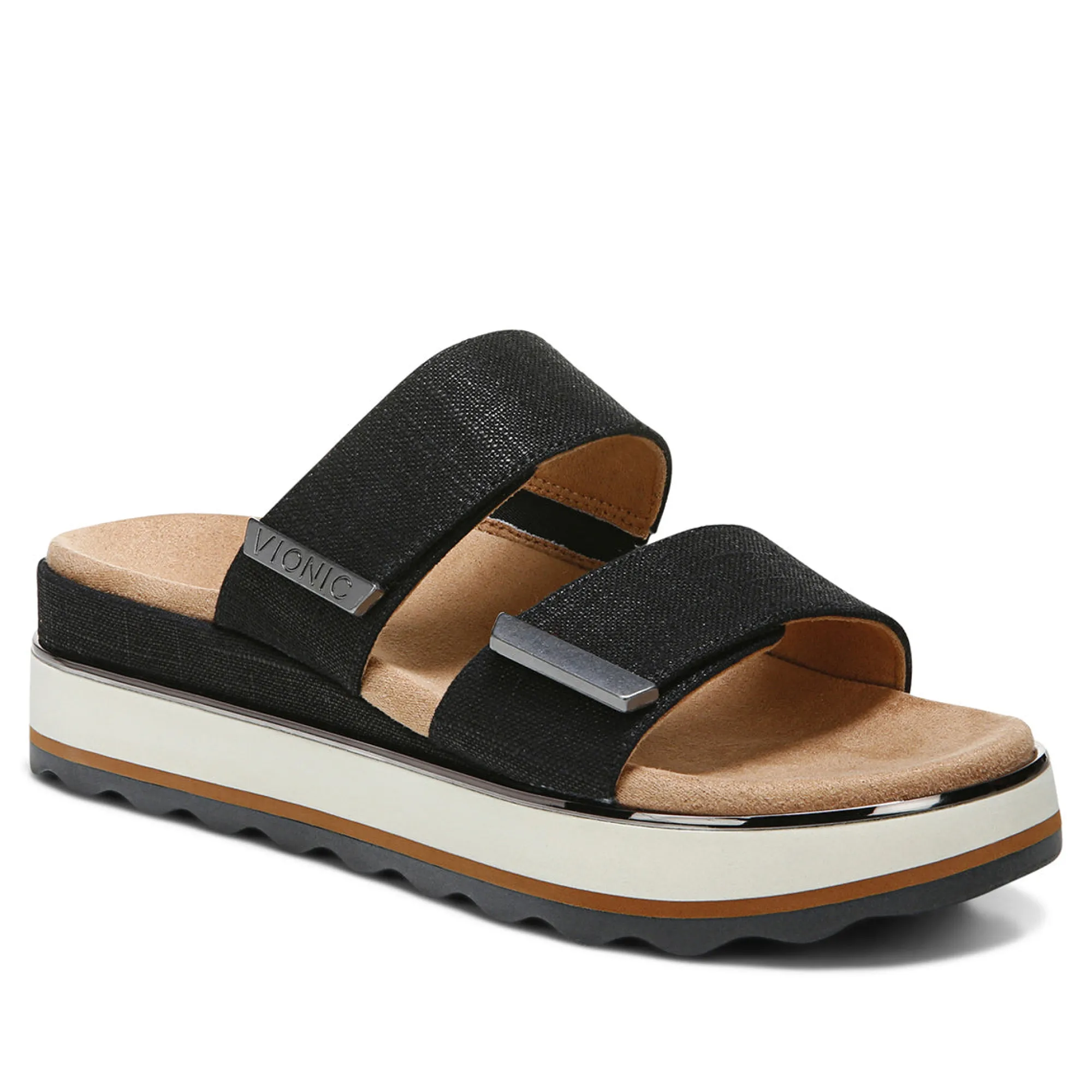 Sale Vionic Brandie Platform Sandal Black Linen|Black Woven|Marshmallow|Papaya
