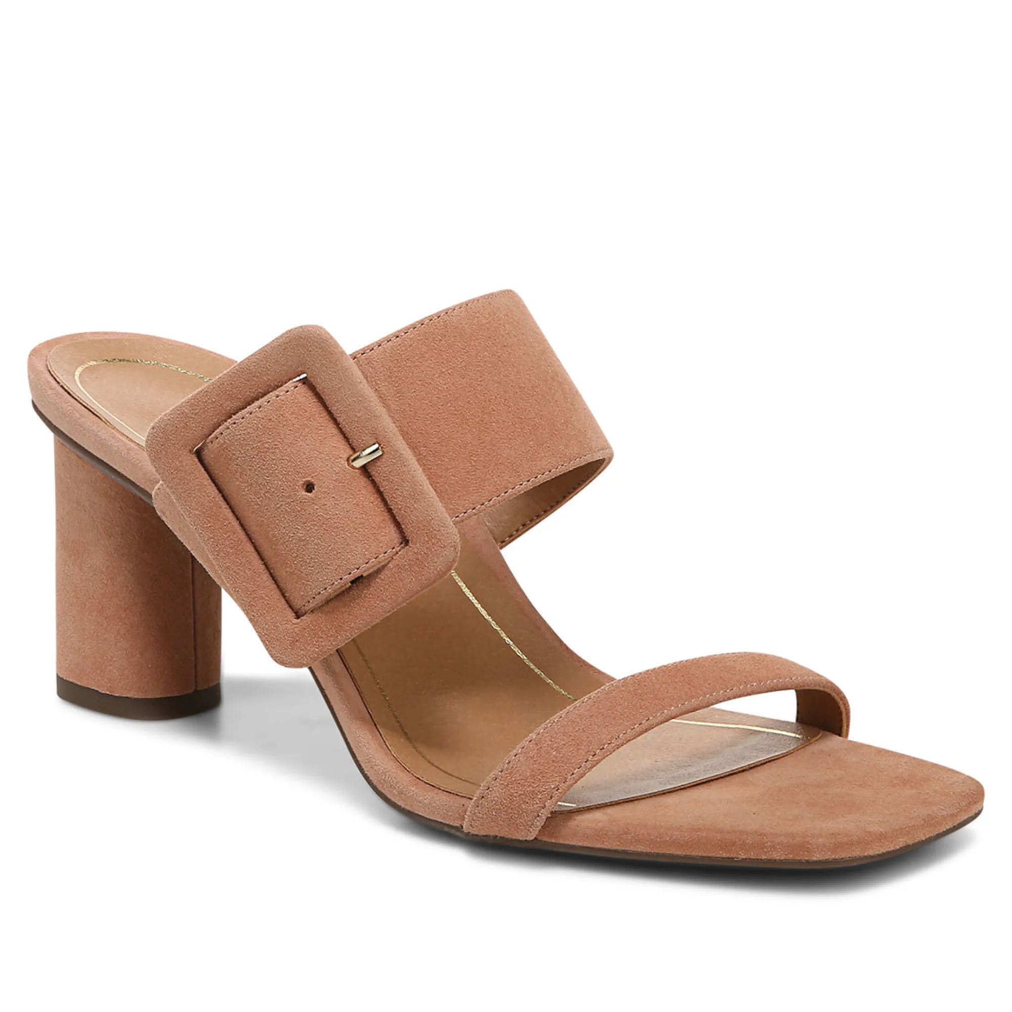 Store Vionic Brookell Heeled Sandal Black Leather|Black Suede|Cream|Gold