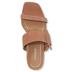 Store Vionic Brookell Heeled Sandal Black Leather|Black Suede|Cream|Gold