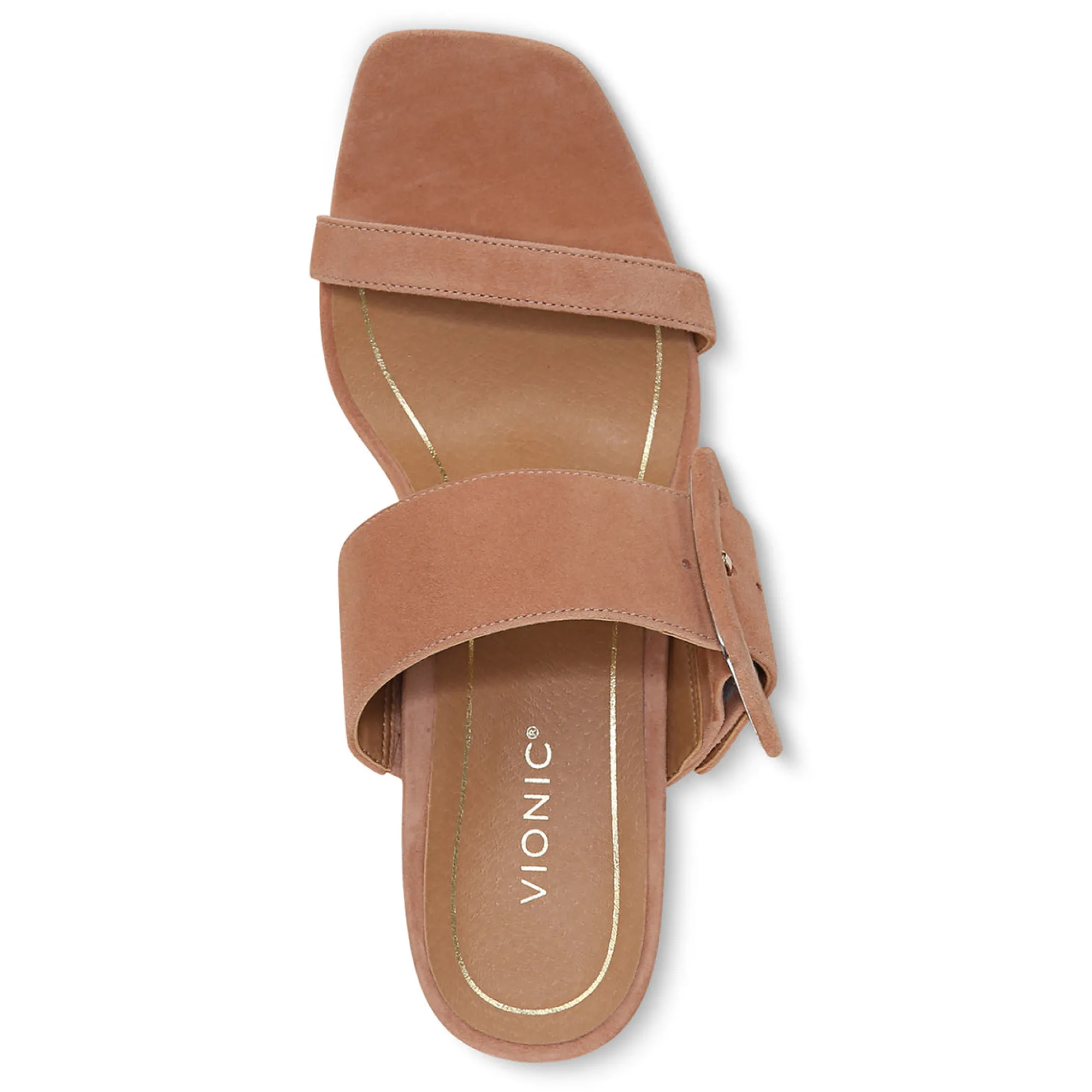 Store Vionic Brookell Heeled Sandal Black Leather|Black Suede|Cream|Gold
