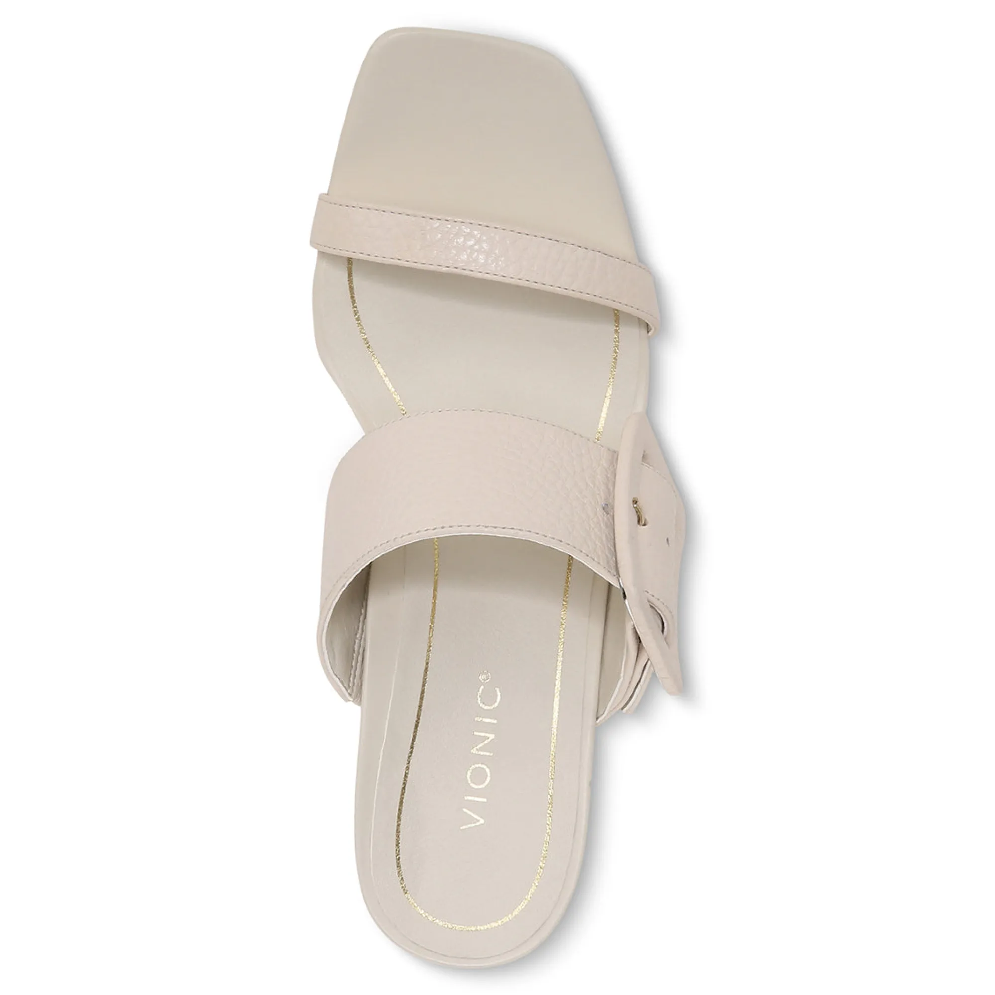 Store Vionic Brookell Heeled Sandal Black Leather|Black Suede|Cream|Gold