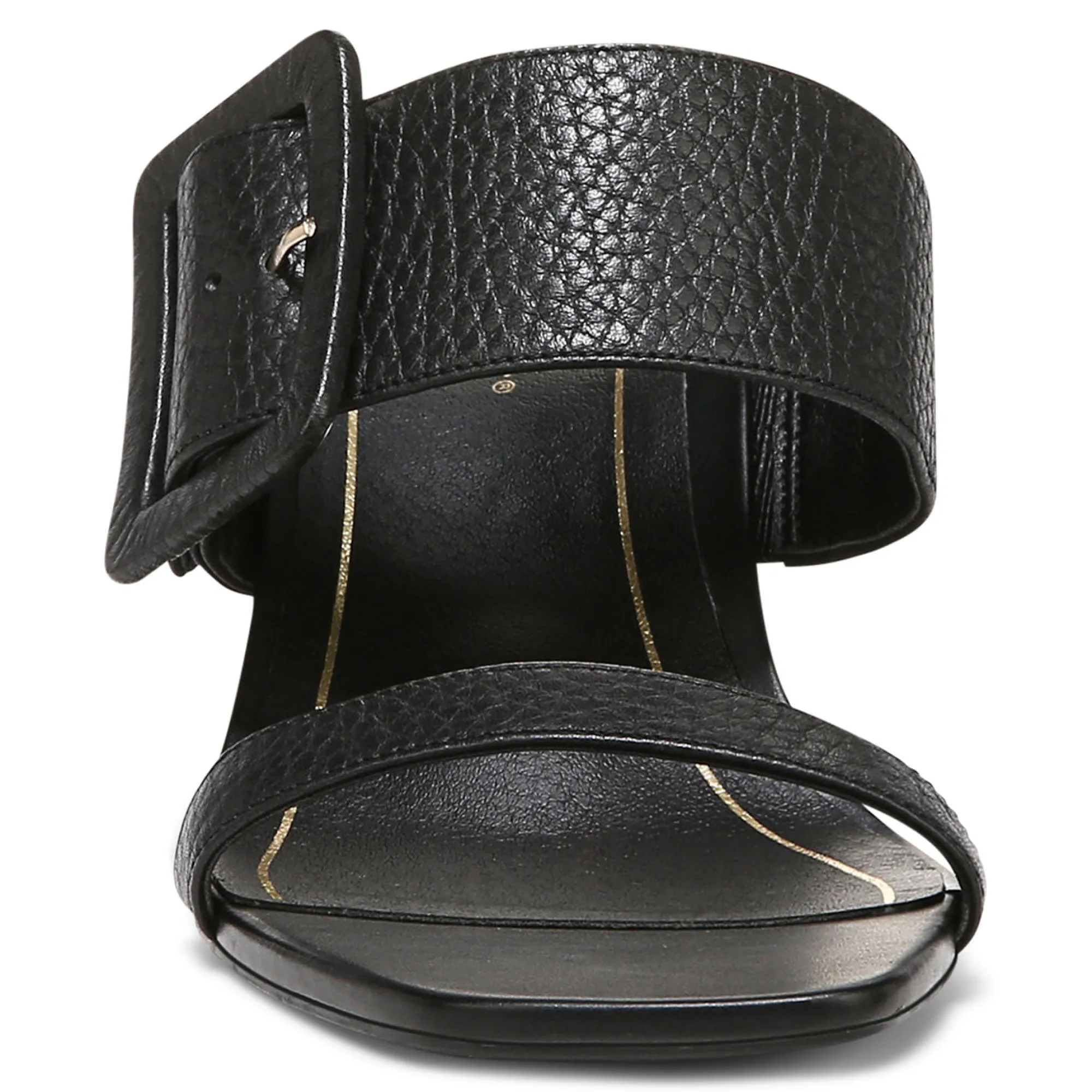 Store Vionic Brookell Heeled Sandal Black Leather|Black Suede|Cream|Gold