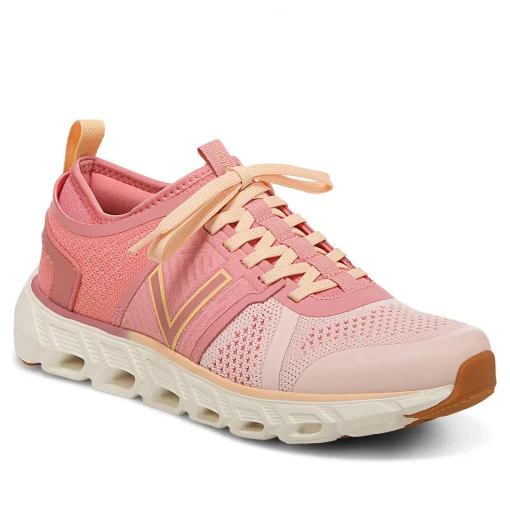 Clearance Vionic Captivate Sneaker Black/Black|Charcoal|Smoked Salmon|White