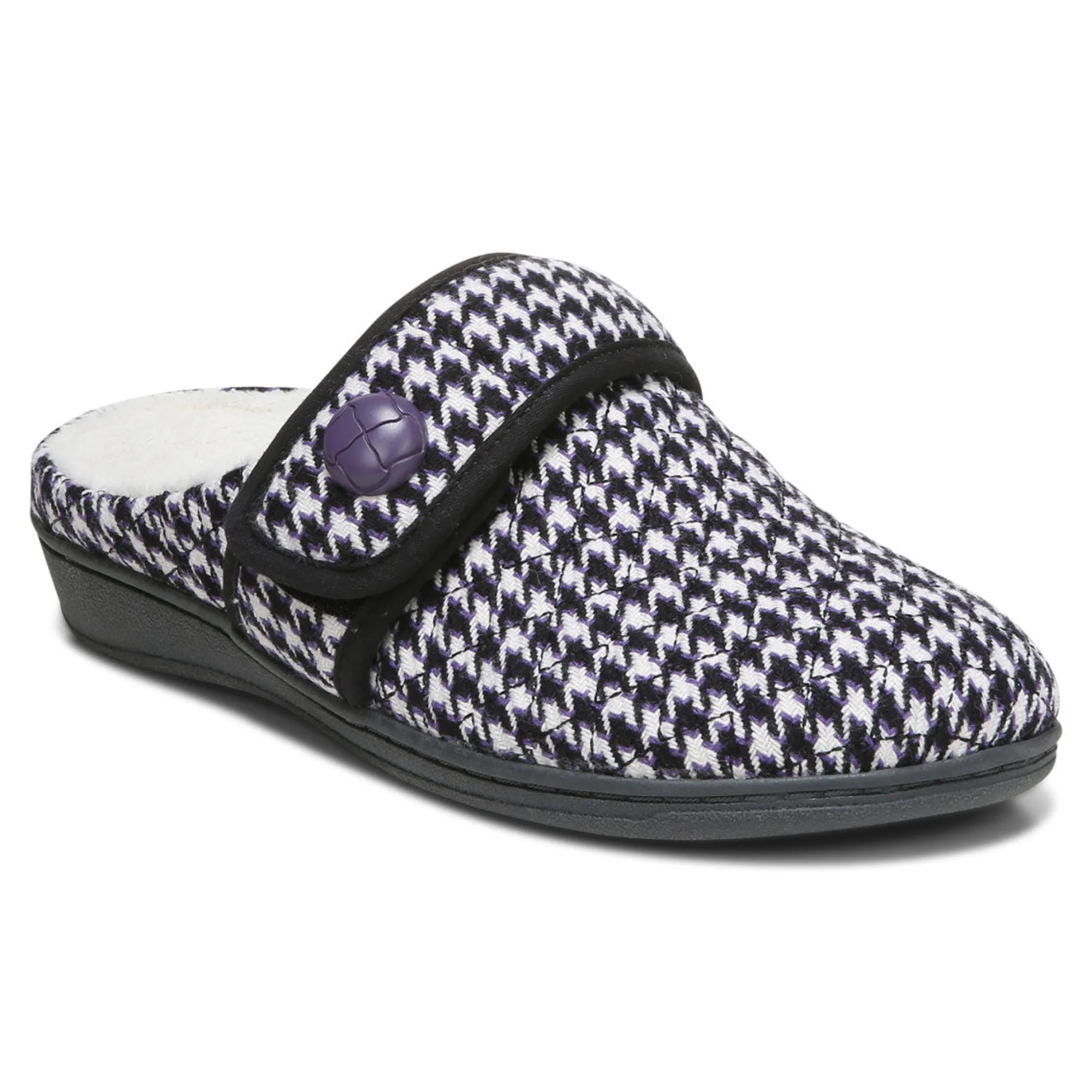 Shop Vionic Carlin Slipper Black|Cream|Cream Multi|Light Grey