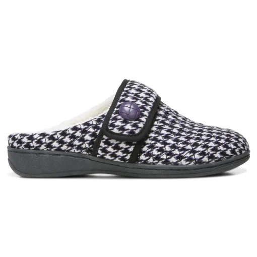 Shop Vionic Carlin Slipper Black|Cream|Cream Multi|Light Grey