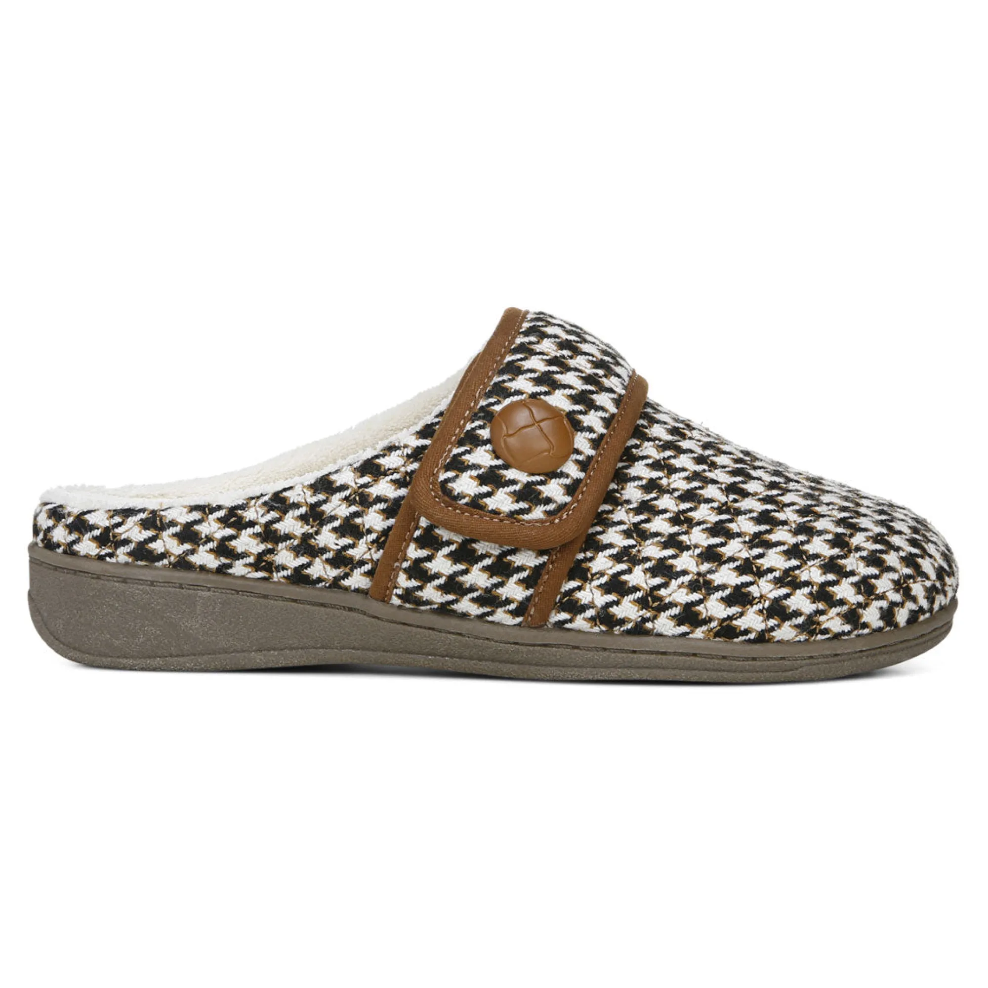 Shop Vionic Carlin Slipper Black|Cream|Cream Multi|Light Grey