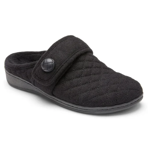 Shop Vionic Carlin Slipper Black|Cream|Cream Multi|Light Grey