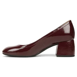 Clearance Vionic Carmel Heel Black|Black Patent Leopard|Crimson Red|Pewter Metallic