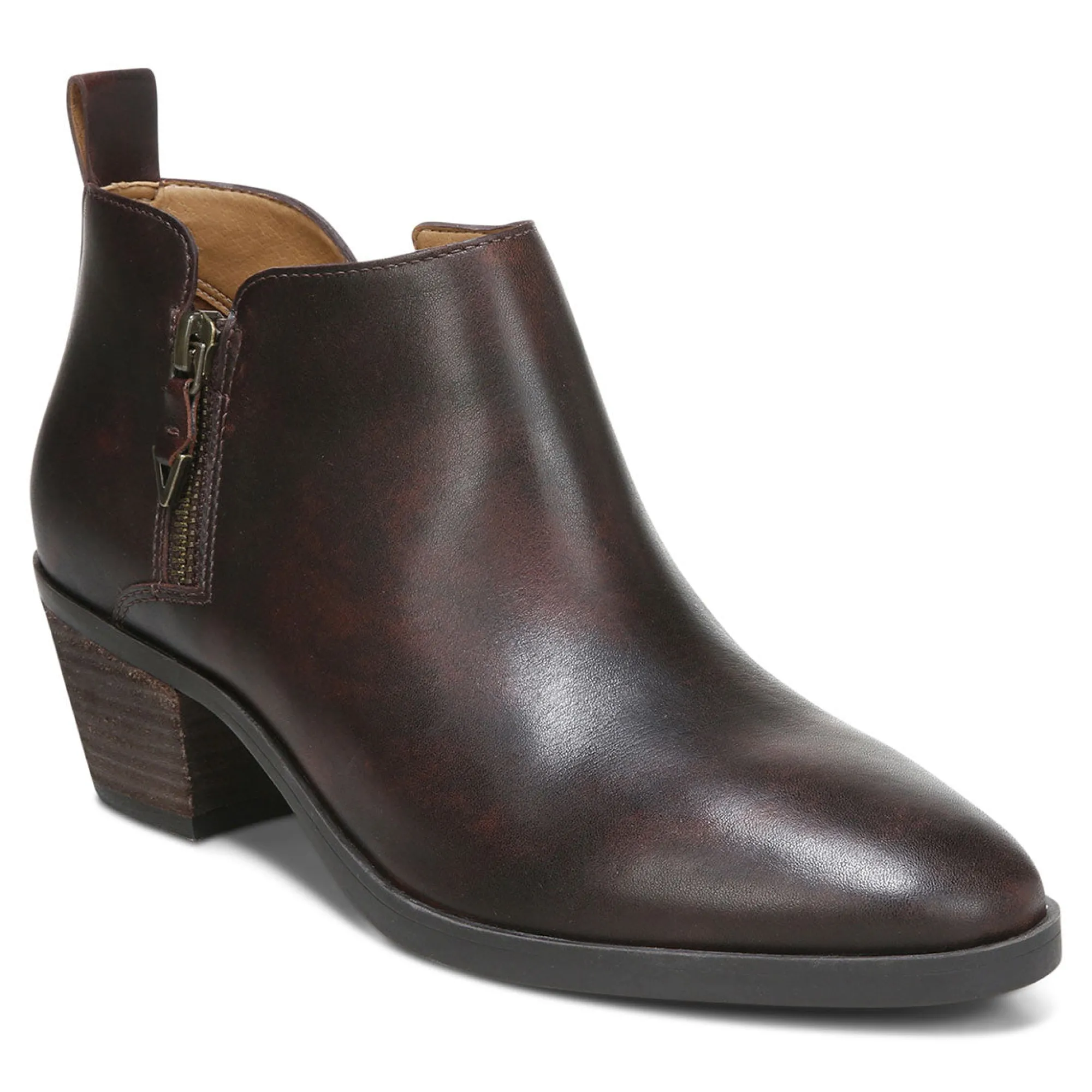 Shop Vionic Cecily Ankle Bootie Black|Calf Hair Tan|Chocolate|Cognac