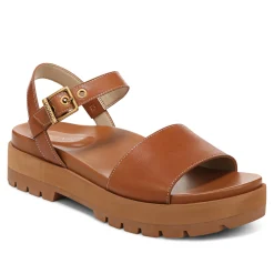 Fashion Vionic Jamie Flatform Sandal Black|Tan