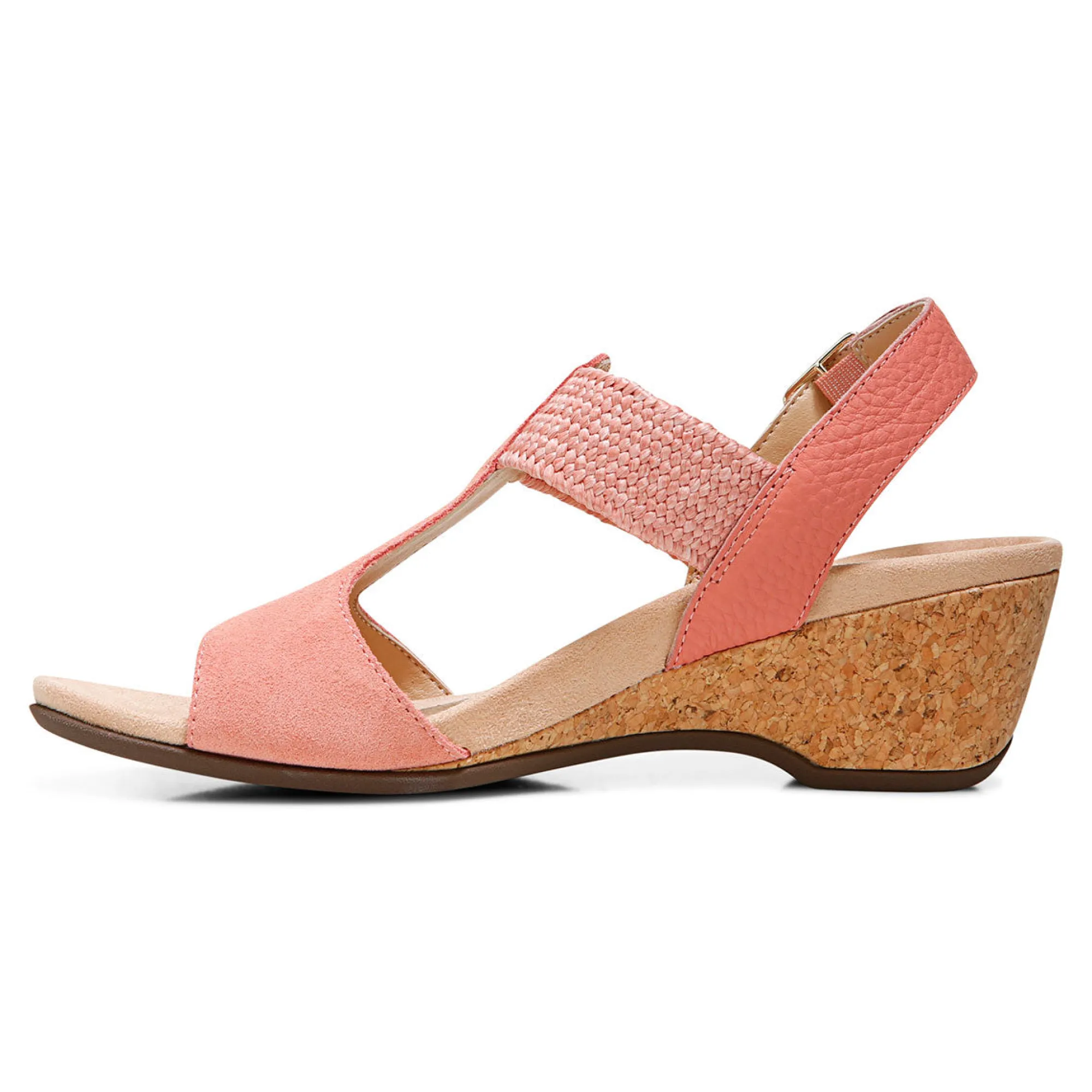 Online Vionic Kaytie Wedge Sandal Black|Blue Haze|Clay|Semolina
