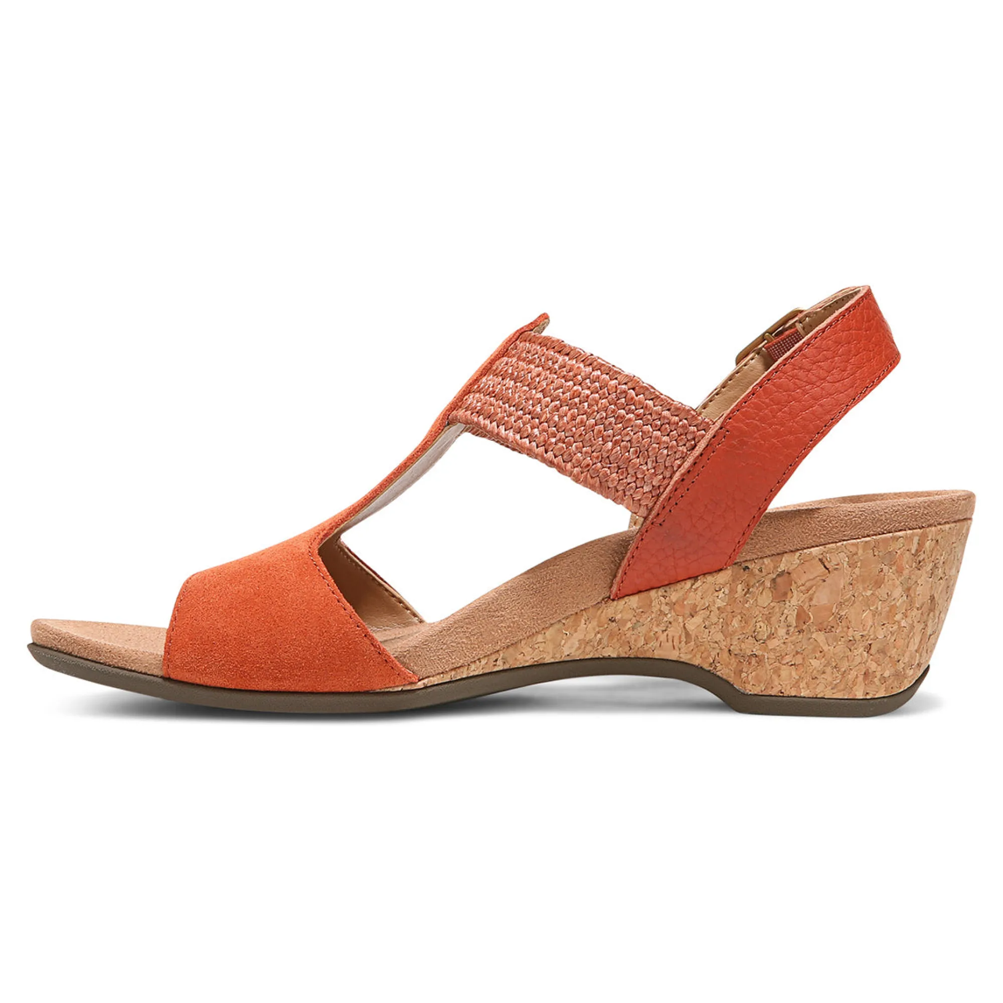 Online Vionic Kaytie Wedge Sandal Black|Blue Haze|Clay|Semolina