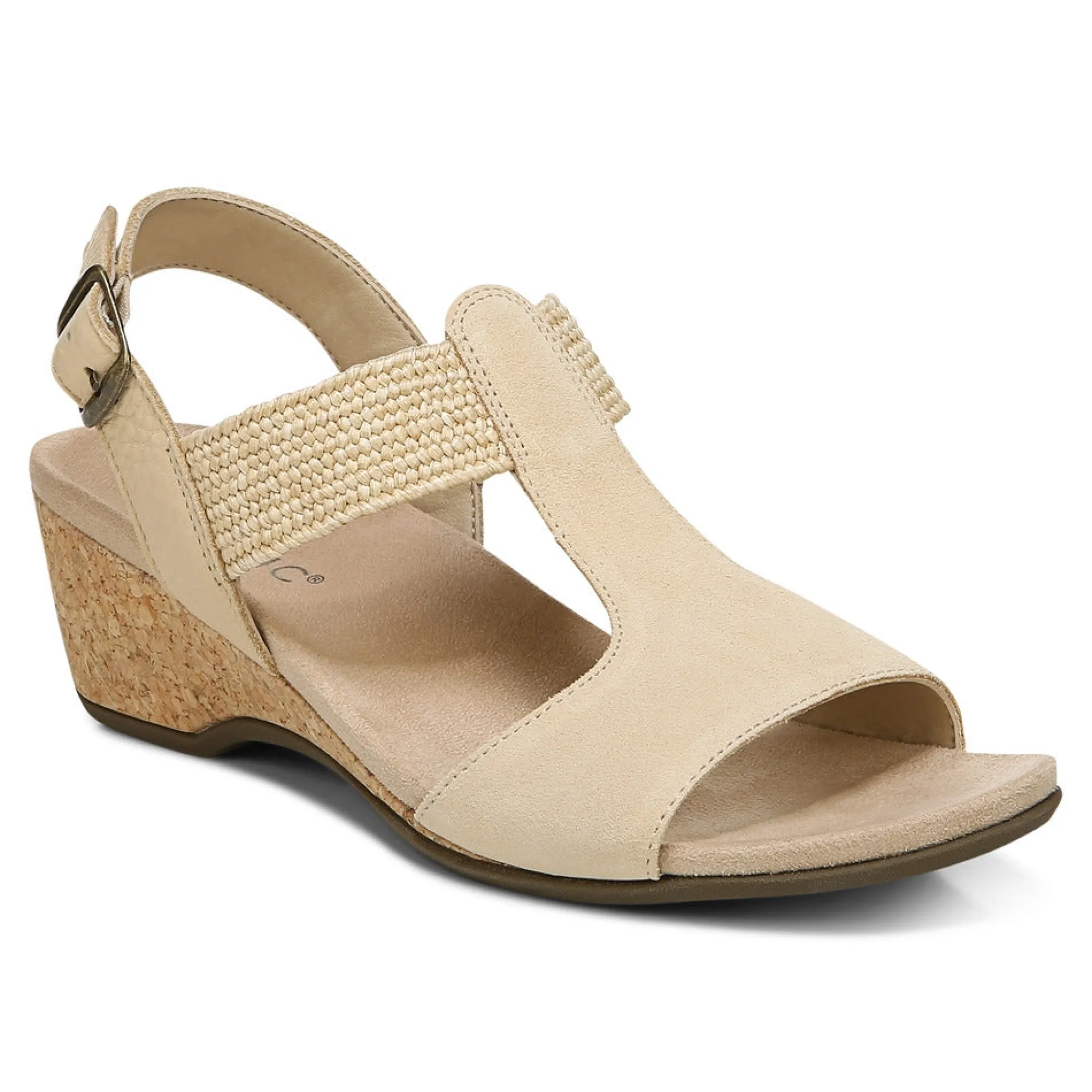 Online Vionic Kaytie Wedge Sandal Black|Blue Haze|Clay|Semolina