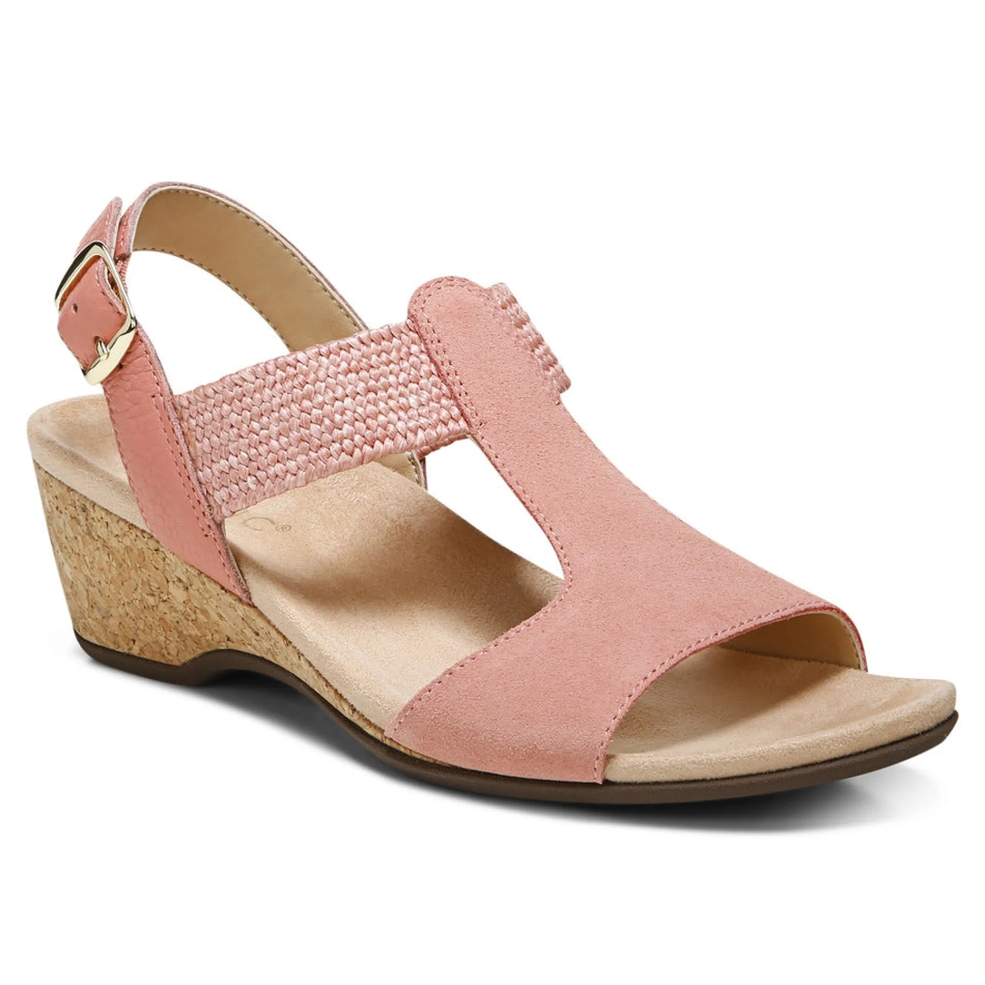 Online Vionic Kaytie Wedge Sandal Black|Blue Haze|Clay|Semolina