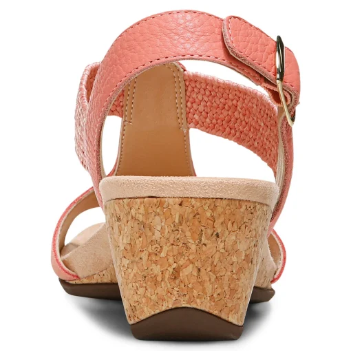 Online Vionic Kaytie Wedge Sandal Black|Blue Haze|Clay|Semolina