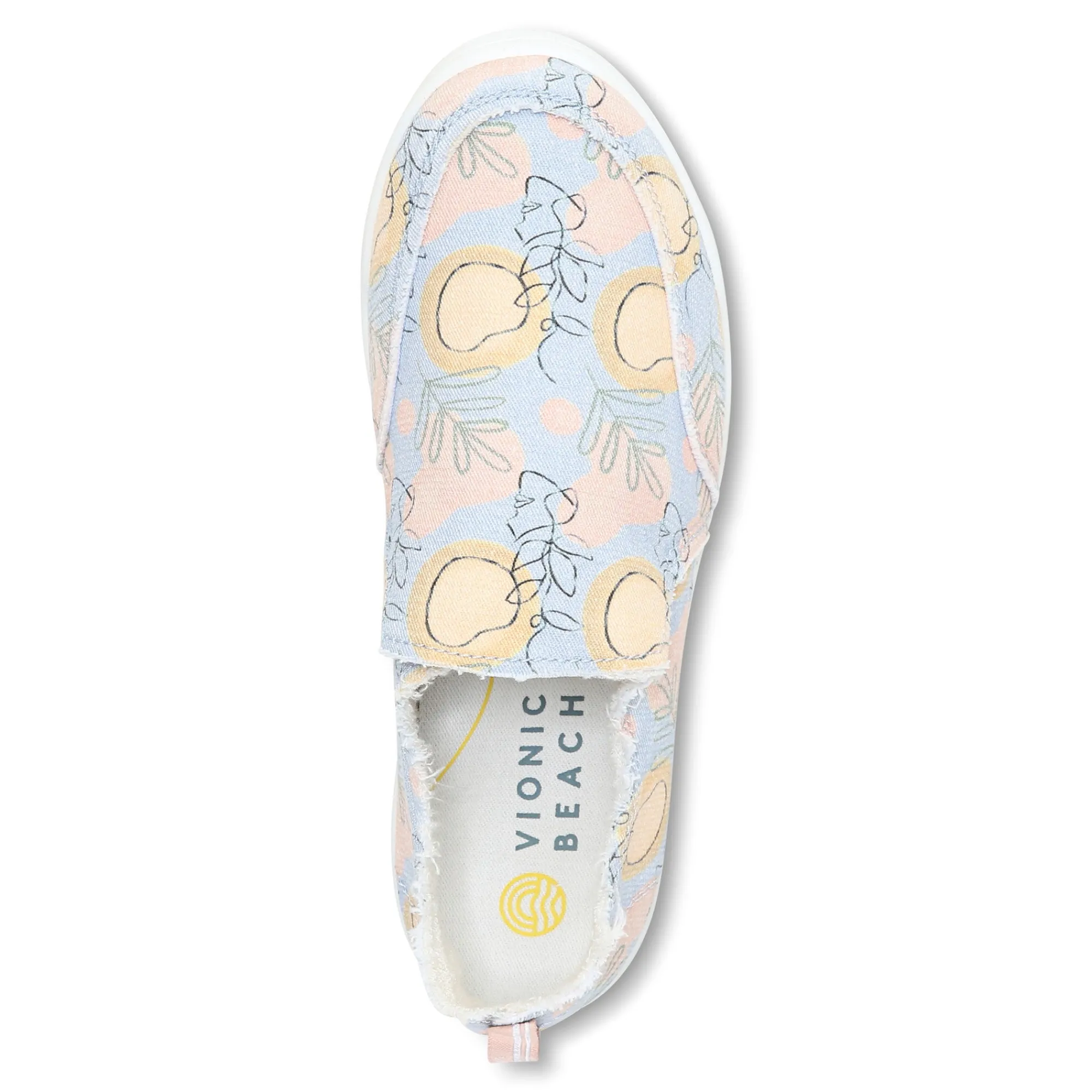 Clearance Vionic Malibu Slip On (Fruit) Blue Haze Orange Grove|Strawberries|White Lemons|White Orange Grove