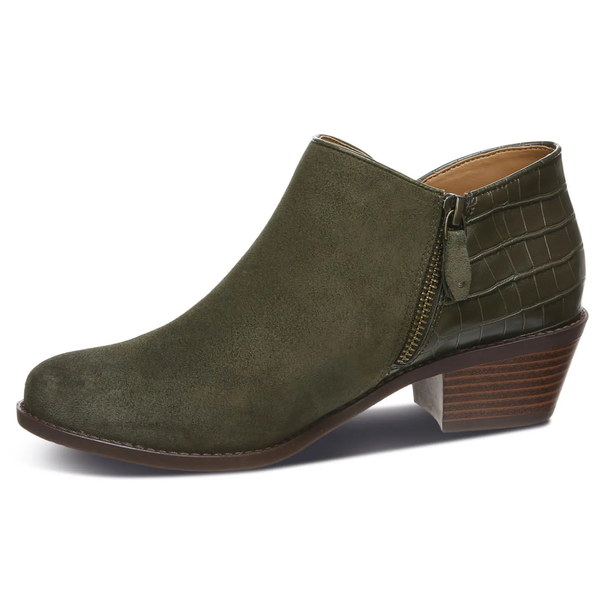 Online Vionic Marissa Ankle Bootie Black|Chocolate|Olive