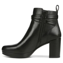 Fashion Vionic Nella Ankle Boot Black Leather|Camel Leather