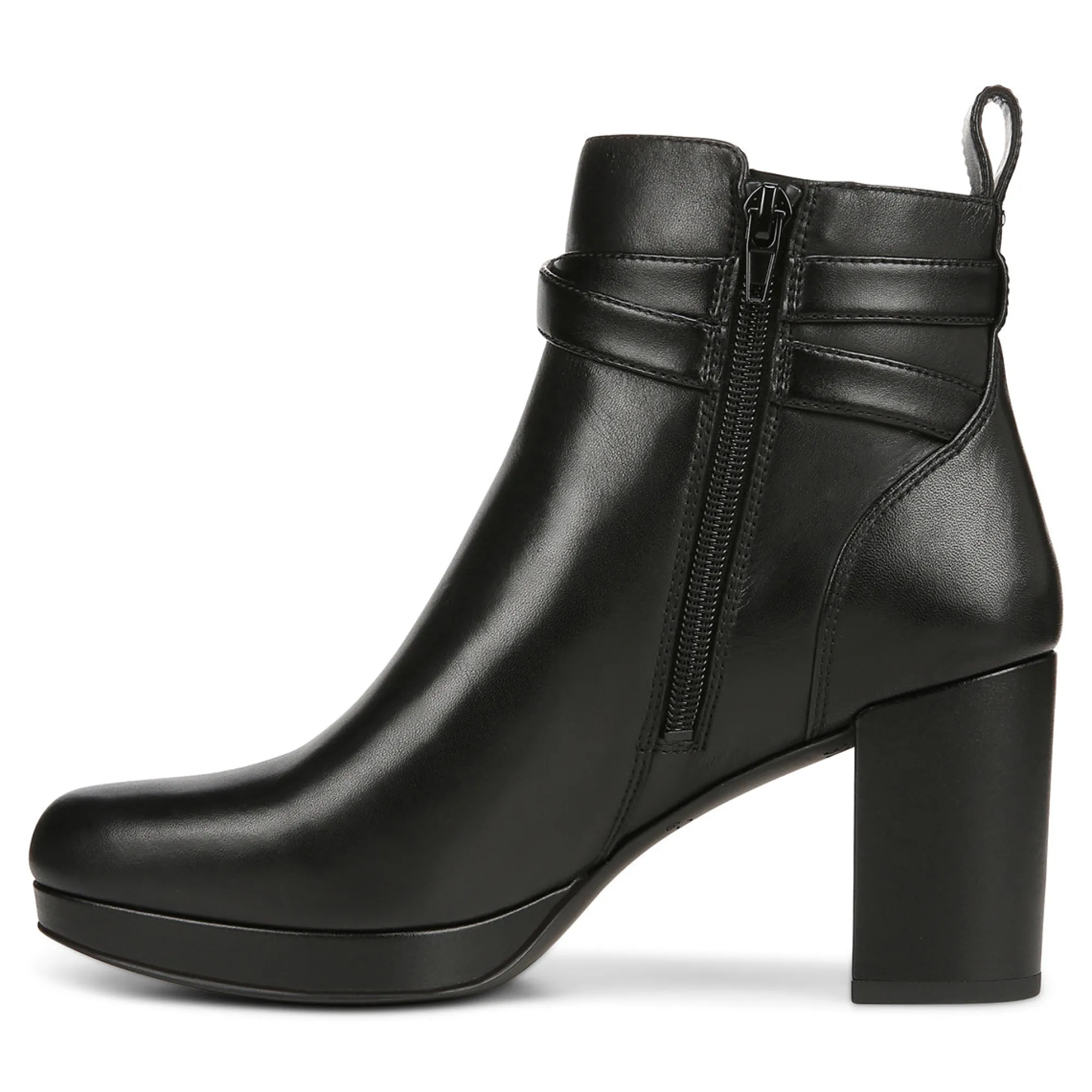 Fashion Vionic Nella Ankle Boot Black Leather|Camel Leather