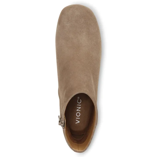 Shop Vionic Sibley Ankle Boot Black Leather|Taupe Suede