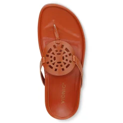 Clearance Vionic Solari Toe Post Sandal Clay|Black|Cream