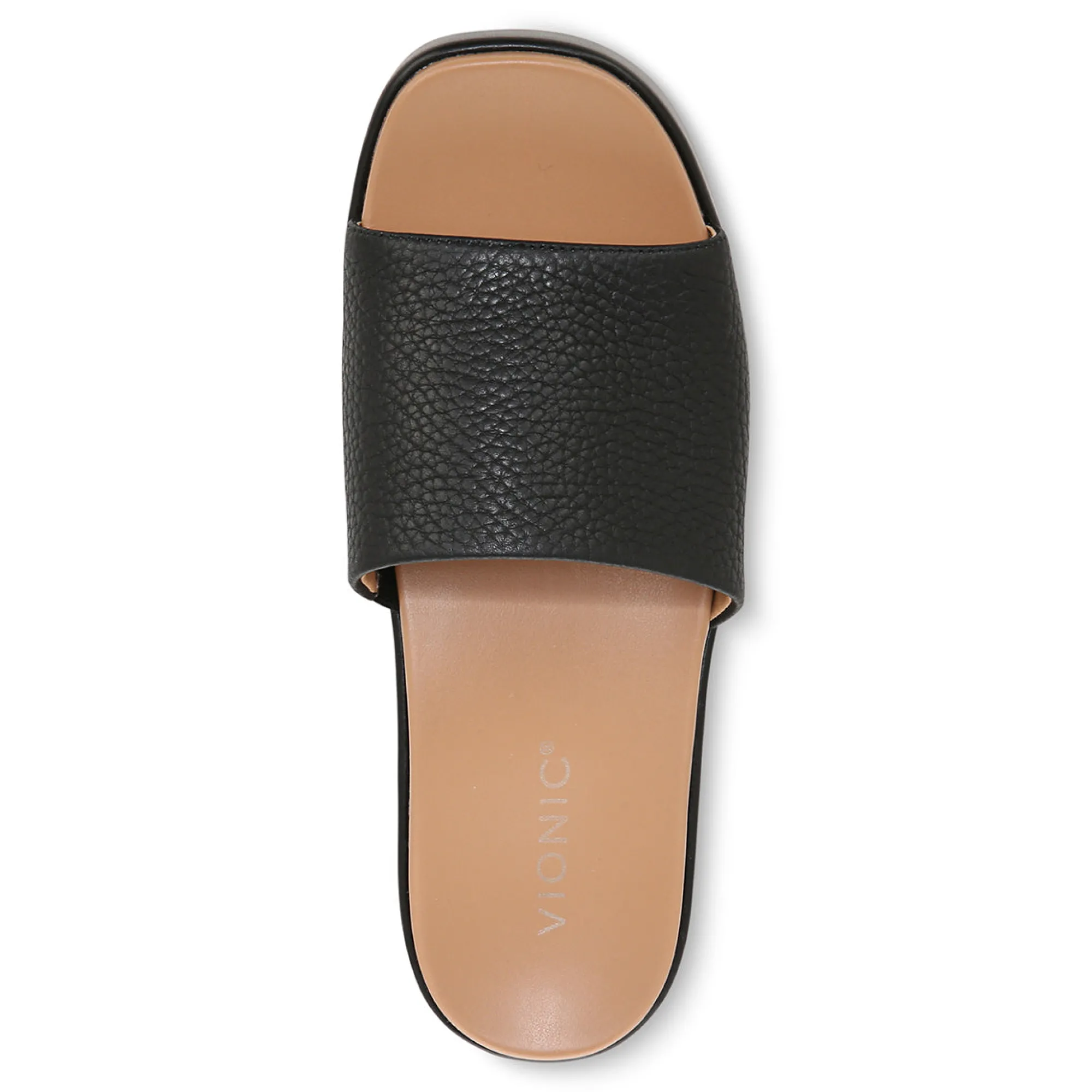 Fashion Vionic Trista Platform Sandal Black Tumbled|Cream