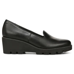 Discount Vionic Willa Wedge Black Leather|Black Suede|Navy Suede|Toffee Suede