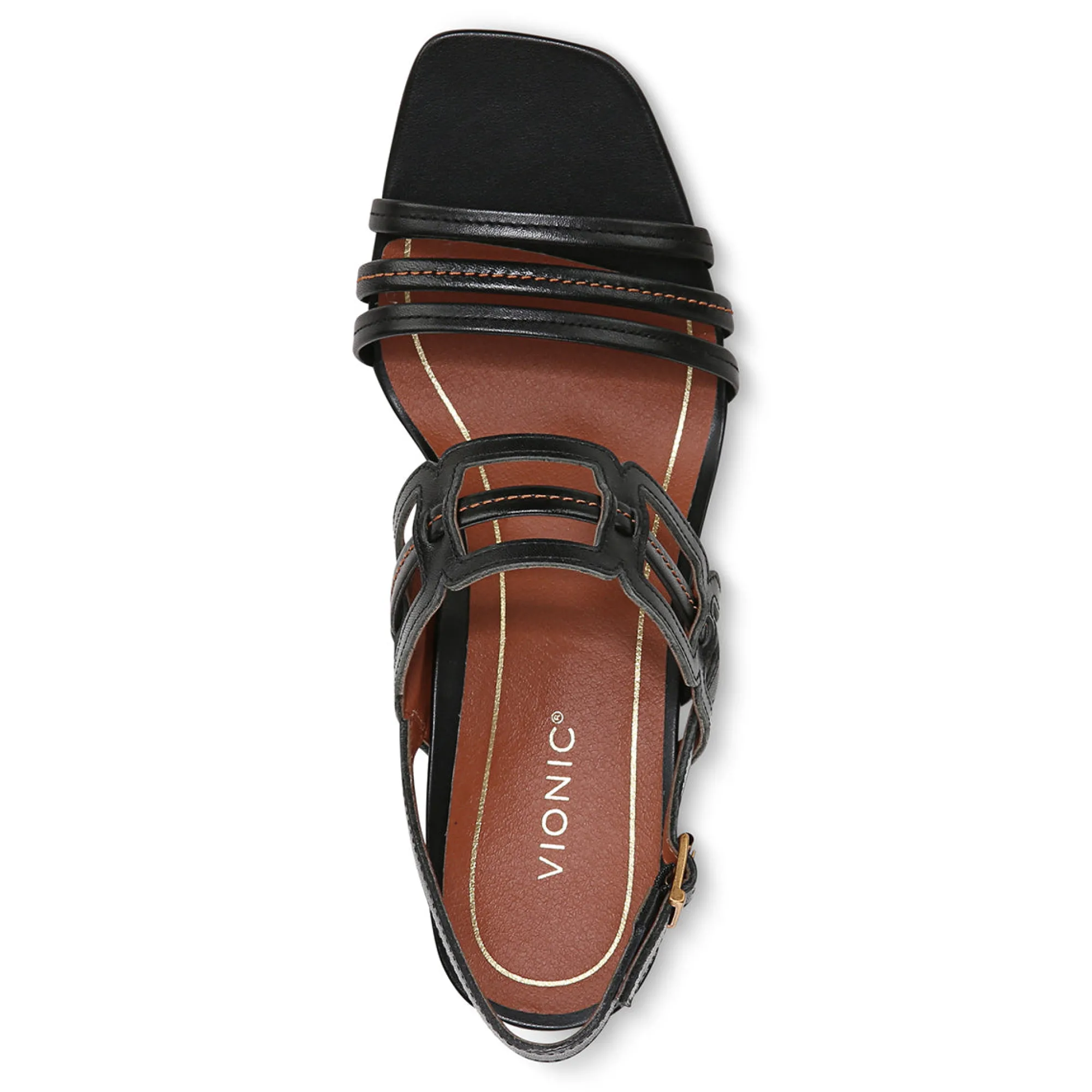 Clearance Vionic Zaphira Heeled Sandal Tan|Black|Cream