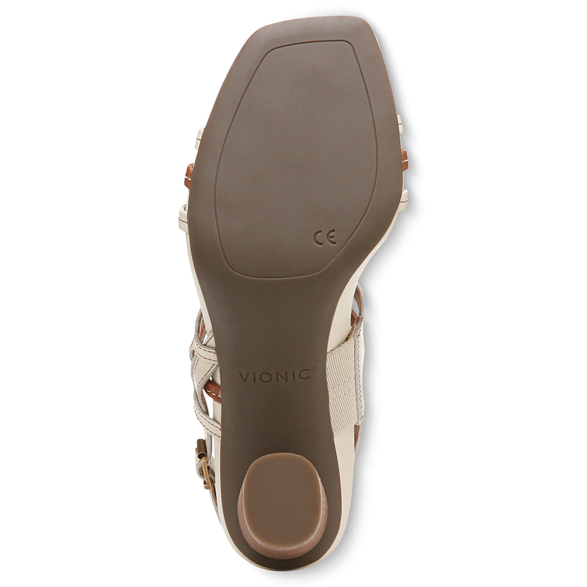 Clearance Vionic Zaphira Heeled Sandal Tan|Black|Cream